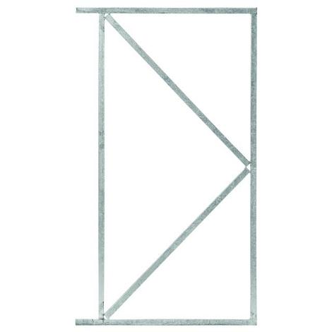 *IJzeren deurframe gegalvaniseerd - H80xB100cm - met verstelbaar scharnier - 2 ogen