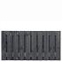 Tuinscherm lariks 21 planks (19+2) - Marlies 90x180cm zwart geïmpregneerd - Planken: 1.6x14.0cm / 19