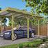 Carport met PVC dakplaten - Enkel/Aanbouwcarport