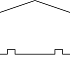 Afdeklat piramide (3-planks) 4.5 x 8.8 x 180 cm