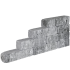 Blockstone 15x15x45 - Grijs/Zwart