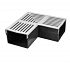 Aqua drain 50/100 hoekstuk met grijs aluminium rooster