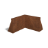 Cortenstaal keerwand binnenhoek 50x50cm (hoogte 40cm)