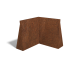 Cortenstaal keerwand binnenhoek 50x50cm (hoogte 60cm)