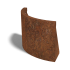 Cortenstaal keerwand buitenbocht 50x50cm (hoogte 40cm)