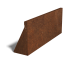Cortenstaal keerwand recht 100cm (hoogte 40cm)