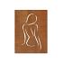 Cortenstaal wanddecoratie Woman-Small