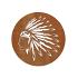 Cortenstaal wanddecoratie Indian-Small