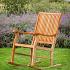 Teak schommelstoel