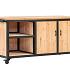 Buitenkeuken Acero 57x88x190cm - Zwart gepoedercoat/Douglas
