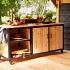 Buitenkeuken Acero 57x88x190cm - Zwart gepoedercoat/Douglas