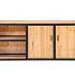 Buitenkeuken Acero 57x88x190cm - Zwart gepoedercoat/Douglas