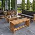 Teak loungeset - Riverside tafel met glasplaat