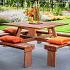 Hardhouten picknicktafel - Vierkant