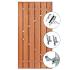 Hardhouten tuindeur - Privacy + rvs inbouwslotset H195xB120cm - poort