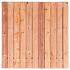 Tuinscherm Red Class Wood (21+2) 23-pl. - Agadir 180x180cm - Planken: 1.6x14.0cm / 21 stuks - 2 tuss