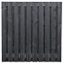 Tuinscherm zwart gesp. 21 planks (19+2) - Stuttgart 180x180cm - schutting