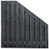 Tuinscherm zwart gesp. 21 planks (19+2) - Stuttgart 180/90x180cm VERLOOP - schutting