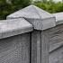 Beton-afdekpet antraciet diamantkop - 14x14x5cm zonder uitsparing