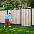 T-paal antraciet glad met diamantkop 10 x 10 x 280 cm betonpaal