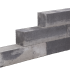 Lineablock 15x15x45 Zwart/Grijs