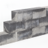 Lineablock 15x15x30 Zwart/Grijs