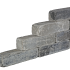 Blockstone 15x15x60 - Zwart/Grijs
