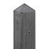 Tussenpaal antraciet glad met diamantkop 10 x 10 x 280 cm betonpaal