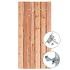 *Tuindeur Red Class Wood - Privacy + rvs inbouwslotset 195x120cm - poort