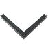 Aluminium daktrim buitenhoek standaard 45 x 45mm ZWART - RAL9005