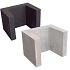 U-element 40x40x50 zwart