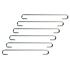 Gaasverbinder - 9 cm RVS - Gaasverbinder om 2 gazen bij elkaar te houden / 6 stuks per hoogte 180cm