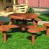 Hardhouten picknicktafel - Rondo