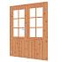 Deur Douglas dubbel, geschaafd 195x199 - GLAS
