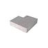 Oud hollandse hoekstuk trapelementen binnen 90° grijs (37x15cm)
