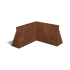 Cortenstaal keerwand binnenhoek 50x50cm (hoogte 40cm)