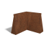 Cortenstaal keerwand binnenhoek 50x50cm (hoogte 60cm)