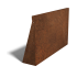 Cortenstaal keerwand recht 100cm (hoogte 60cm)