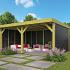DHZ Plat dak Maasdeik vuren - 600x300cm zwarte wanden (2 colli)