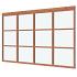 Glaswand De Luxe onbehandeld - type T 348x230cm