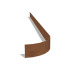Cortenstaal kantopsluiting FLEX geplet 45 cm (lengte 240 cm)