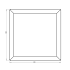 Gepoedercoat staal plantenbak Miami 50 x 50 cm - RAL9010 - met bodem