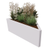 Gepoedercoat staal plantenbak Alaska ongelijkzijdig 112 cm - RAL9010 - 40cm hoog