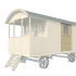 Prefab paneel met raam - t.b.v. zigeunerwagen