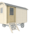 Prefab paneel met enkele deur - t.b.v. zigeunerwagen