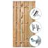 Tuindeur geïmpregneerd - Privacy + rvs inbouwslotset 195x90cm - poort