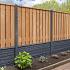 Tuinscherm hardhout 21 planks (19+2) - Dronten 180 x 150 - schutting