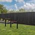 Tuinscherm zwart gesp. 21 planks (19+2) - Stuttgart 180x180cm - schutting