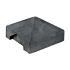 Beton-afdekpet antraciet diamantkop - 14x14x5cm hoekmodel