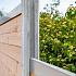 Berton©-sleufpaal 10x10x275 wit/grijs - Vlakke kop eindmodel brede ondersleuf - Zaan-serie